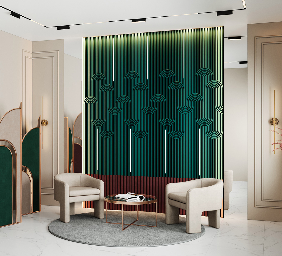 3D Дизайнерская панель из гипса PARALINE 1 600x600 мм, 0.36 м2